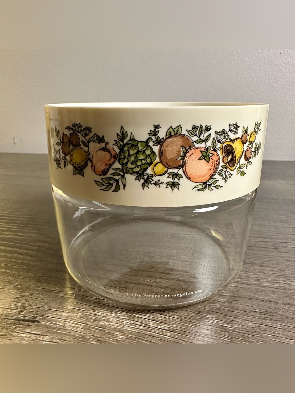 Vintage 1970s Pyrex Spice of Life See N Store Glass Canister Container